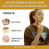 Luxury Skincare 24K Gold Energy Electric Facial Massager Roller (50% OFF)