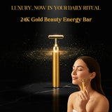 Luxury Skincare 24K Gold Energy Electric Facial Massager Roller (50% OFF)