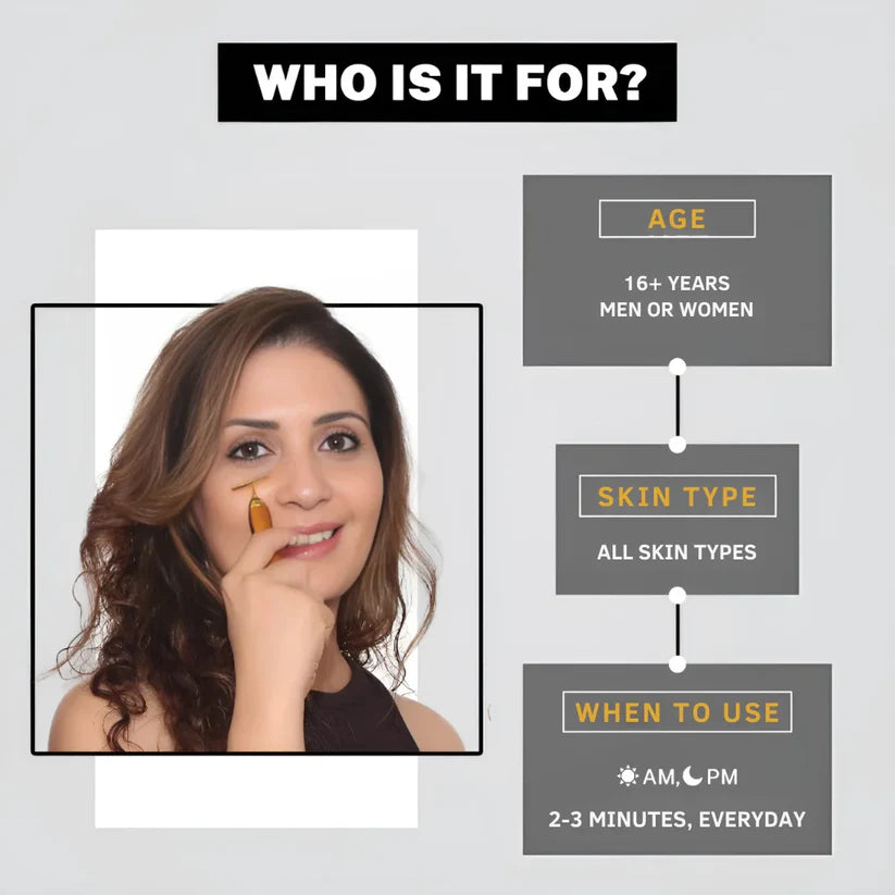 Luxury Skincare 24K Gold Energy Electric Facial Massager Roller (50% OFF)